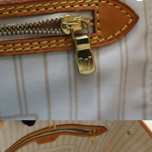 Louis Vuitton Damier Azur Neverfull MM Tote Bag - Picture 5 of 6